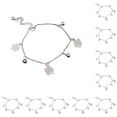 thumbnail image 1 of Tobillera elegante Sonducket ajustable de trébol joyería para niñas y mujeres plata, 1 of 6