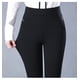 thumbnail image 1 of Pantalones de pierna recta engrosados con forro polar de otoño e invierno, pantalones elásticos de cintura alta, pantalones para madres de mediana edad y mayores, pantalones casuales para, 1 of 6