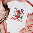 thumbnail image 5 of Youmylove Soft Comfy Boys Girls Romper Bodysuit Short Sleeve Christmas Cartoon Letter Printed Fall Clothes Kids Jumpsuits Clothing Dailywear, 5 of 5