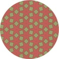 thumbnail image 1 of Ahgly Company Indoor Round Patterned Brass Green Area Rugs, 7' Round, 1 of 6