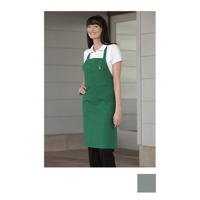 Uncommon Threads 3004-2100 Bib Apron 3 Pockets in Silver