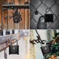 thumbnail image 7 of Heavy Duty Combination Padlocks Outdoor 52mm 4 Digit Locker with 8mm Thick Shackle Backyard Hasp Locker (Black), 7 of 7