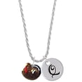 thumbnail image 1 of Delight Jewelry Resin Turkey Silvertone Script Initial Disc - Q - Charm Necklace, 20"+3", 1 of 4