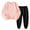 Pink2, variant on Diufon Toddler Kids Clothes Set Infant Boys Girls Long Sleeve Crewneck Sweatshirt and Pants with Pockets Outfit