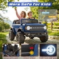 thumbnail image 6 of Licensed Ford Bronco 24V 2 Seater Truck Battery Powered Ride on with Remote Control & Bluetooth, Electric Car for Kids Toddler, Blue, 6 of 9