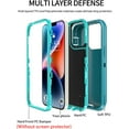 thumbnail image 4 of Entronix Heavy Duty Case Designed for iPhone 13 Mini, Shockproof Triple Layer Rugged Case (Teal), 4 of 7