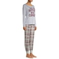 thumbnail image 6 of Secret Treasures Women's and Women's Plus Long Sleeve Top and Ankle Pants Pajama Set, 6 of 6