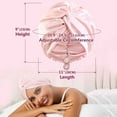 thumbnail image 4 of Adjustable Silk Satin Hair Bonnet For Sleeping Double Layer Hair Wrap Sleep Cap Turban For Women Men Curly Deep Conditioner Packets Conditioners for Hair Pattern Leave in Conditioner for Curly Hair, 4 of 9
