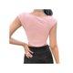 thumbnail image 4 of Txlixc Mujeres Verano Sexy Crop Tops Manga Corta Cuello Cuadrado Botón Camiseta Txlixc Sexy, 4 of 9