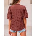 thumbnail image 2 of Camisa PRETTYGARDEN 2025 Verano Encaje Calado con Botones, 2 of 8