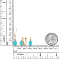 thumbnail image 2 of Gem Stone King 4.70 Ct Green Turquoise White Diamond 18K Rose Gold Plated Silver Pendant and Earrings Jewelry Set, 2 of 4
