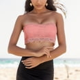 thumbnail image 3 of Bras for Women Strapless Bra Lace One Word Wrap Chest Underwear No Steel Ring No Cup Hosiery Without Shoulder Strap, 3 of 4