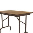 thumbnail image 4 of Correll CF 24" x 36" Metal Keyboard-Height Folding Table in Medium Oak, 4 of 8