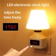 thumbnail image 2 of Wosthever Reloj de luz nocturna, lámpara de pared para cabecera, luz nocturna blanca cálida con enchufe CN para pasillo, dormitorio, sala de Iluminación y accesorios Wosthever HA021140-00, 2 of 6