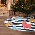 thumbnail image 5 of Rateoe Colorful Llama Pattern Christmas Tree Skirt with Ties , Christmas Tree Decorations, Farmhouse Christmas Decor Xmas Holiday Decorations-36", 5 of 6