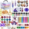 thumbnail image 1 of Resin Mold Kit for Beginners - 125PCS Contains Resin Orgone Chakra Pyramid Mold, Earring Necklace Mold, Color Resin Ink, Resin Glitter, Gold Foil, Dry Flowers and Crystal Stones for Epoxy Resin Making, 1 of 5
