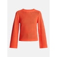 thumbnail image 6 of Time and Tru Women’s Textured Cotton Sweater with Long Sleeves, Lightweight, Sizes XS-XXXL, 6 of 6