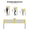 thumbnail image 2 of 4 Square Volleyball Net Set, 14 FT Wide 4-Way Game with Adjustable Height for Backyard, Beach & Lawn, 2 of 7