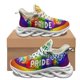thumbnail image 1 of Zapatillas de baloncesto antideslizantes con cordones y diseño personalizado del orgullo LGBT para mujer, zapatillas populares para exteriores, viajes y fitness., 1 of 6