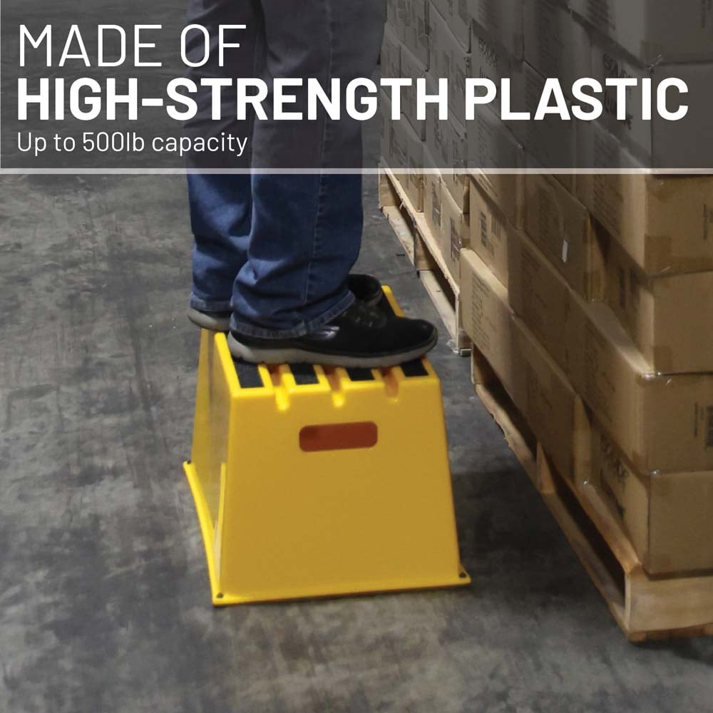 US Weight 1-Step Yellow Safety Step – Lightweight, Durable, Anti-Slip Step Stool with High Visibility