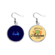 thumbnail image 1 of EsES Máscara misteriosa azul Pendiente del lóbulo de la joyería del pendiente de la hoja del otoño Unbranded M, 1 of 3
