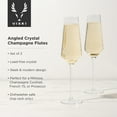 thumbnail image 3 of Viski Raye Champagne Flutes for Outdoor Party, Home Bar Gifts, 8oz Set of 2, 3 of 8