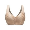 thumbnail image 3 of 4 Pack Women's Front Closure Bras, Comfy Solid Color Bra Full Coverage Wirefree Everyday Underwear, S-3XL, 3 of 9
