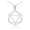 Silver, variant on D20 Dice Silhouette Icosahedron Stainless Steel Necklace