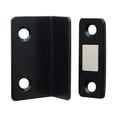 thumbnail image 1 of Tope de puerta Magnético sin perforaciones El gabinete atrapa herrajes delgados en forma de L Negro Sywqhk Libre de BPA, 1 of 3