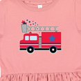thumbnail image 4 of Inktastic 4th of July Firetruck with Red and Blue Stars Girls Toddler Dress, 4 of 5
