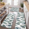 thumbnail image 2 of Blue Boho Tribal Feathers Pattern Kitchen Rugs Sets Of 3,Kitchen Runner Rugs Non Skid Washable,Decorative Kitchen Floor Mats for Kitchen,Sink,Laundry,17"x30"+ 17"x47" + 17"x59", 2 of 6