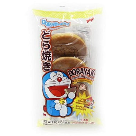 Japanese Hapi Doraemon Dorayaki Pancake with Red Bean Paste 4.86oz (Pack of 2, (Best Red Velvet Pancakes)