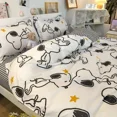 thumbnail image 3 of Lindo juego de cama de dibujos animados de Snoopy, funda de almohada para dormitorio de niñas y niños, funda de almohada para cama, edredón individual y doble para estudiantes, funda de edredón, 3 of 5