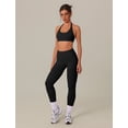 thumbnail image 4 of IDOPIP Workout Sets for Women 3 Piece Long Sleeve Shrug with Seamless Halter Sports Bra High Waist Leggings Gym Yoga Active Outfits M Black, 4 of 8