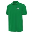 thumbnail image 2 of Men's Antigua Kelly Green Philadelphia 76ers St. Patrick's Day-Era Polo, 2 of 4