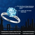 thumbnail image 2 of Gem Stone King 14K White Gold Swiss Blue Topaz Solitaire Engagement Ring for Women | 3.00 Cttw | Round 9MM | Gemstone November Birthstone | Size 9, 2 of 6