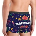 thumbnail image 5 of Balery Happy Mardi Gras Men's Boxer Briefs, Soft and Breathable Cotton Underwear with nylon Waistband-Medium, 5 of 9