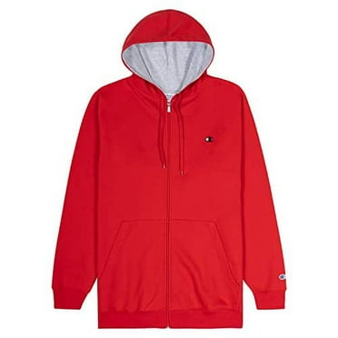 Champion Big and Tall Zip Hoodies for Men – Men’s Heavyweight Zip Hoodie Jacket Red