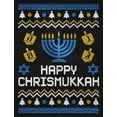 thumbnail image 4 of Tstars Mens Ugly Christmas Sweater Happy Chrismukkah Xmas Hanukkah Christmas Gift Funny Humor Holiday Shirts Xmas Party Christmas Gifts for Him Ugly Xmas Sweater, 4 of 5