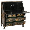 thumbnail image 2 of Oriental Furniture Black Lacquer Secretary Desk - Ching Ming, 2 of 7