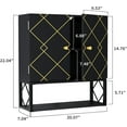 thumbnail image 3 of FJTFORME Wall Mounted Bathroom Cabinet, Black Wood Storage Unit with Doors & Shelf, Hanging Organizer for Bathroom Wall, 3 of 7