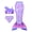 Purple, variant on Girls Mermaid Tail Swimsuit 3-Piece Tankini Set, Ruffle Bikini Bathing Suit for Toddler & Kids Ages 3-7