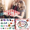 thumbnail image 4 of Calendario de Adviento de 24 piezas para niños, caja de minerales de piedras preciosas de cristal Natural, colección completa de rocas, cuenta atrás de Navidad, regalo, 2022, 4 of 4