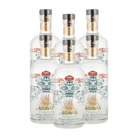 Pack De 6 Tequila Agavia Añejo Cristalino 750Ml