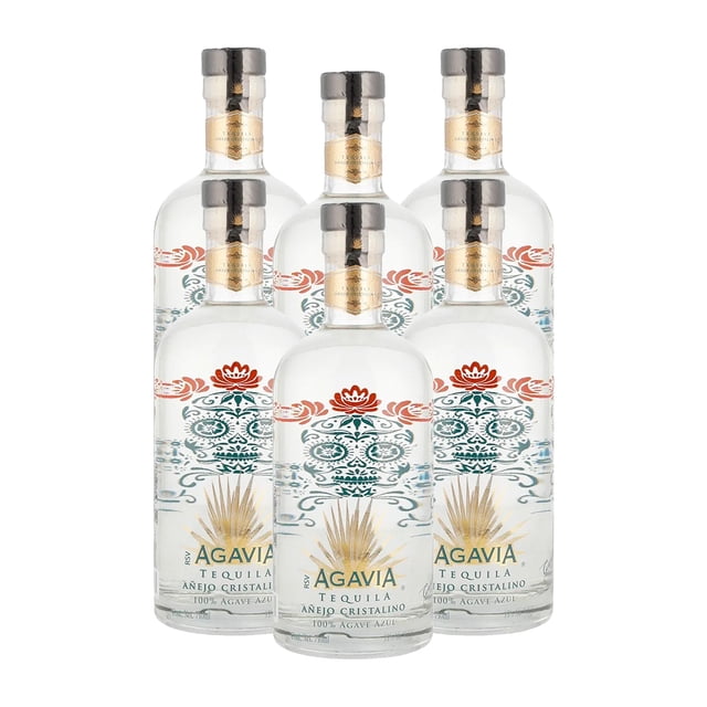Pack De 6 Tequila Agavia Añejo Cristalino 750Ml