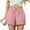 Pink, variant on LOVZFMLL Women's Casual Shorts 2025 Trendy Ruffle Elastic Waist Drawstring Summer Beach Shorts Loose Comfy Lounge Sleep Shorts Pink XL