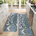 thumbnail image 4 of Kitchen Rugs Sets Of 2,Blue Ethnic Paisley Pattern Anti Fatigue Kitchen Mat Rugs Non Slip Washable,Decorative Kitchen Floor Mats for Kitchen,Sink,Laundry,17"X47", 4 of 5