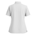 thumbnail image 4 of Women's Stand Collar Scrub Top with Zipper Front – Soft Stretch Breathable Fabric with Multiple Pockets White 5XL, 4 of 5
