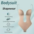 thumbnail image 2 of Women Plunging Deep V-neck Body Shaper Strapless Backless Shapewear, 2 of 5