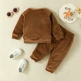 thumbnail image 6 of MHZLDYZ Clearance Outfits for Girls Toddler Boys Girls Long Sleeve Cartoon Prints Fleece T Shirt Tops Pullover Pants Outfits 7 Year Old Girl Clothes (Brown,12M), 6 of 6